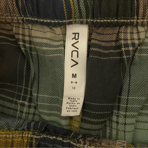 RVCA Medium Yellow Blue Pink Plaid Shorts - Picture 9 of 15